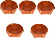 SAFIGLE 5pcs Portable Dice Storage Box Pu Material Creative Dice Tray for Home Office