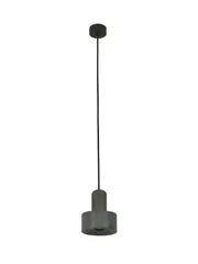 Traviato 1 Light Squat Pendant in Lava Stone