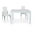 Extendable Table Glass Metal White Modern Kitchen Living Room