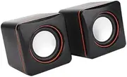 Mini Cube USB Stereo Desktop Speaker 3.5mm Jack Wired Speaker for Desktop Laptop PC Computer (Binaural)