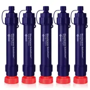 Membrane Solutions Water Filter Straw WS02, Detachable 4-Stage 0.1-Micron Por...