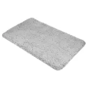 Bathroom Rug, 31" x 20" Polyester Non Slip Bath Mat for Bathroom, Light Gray