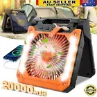 Camping Fan LED Lantern Solar & Battery Powered Fan for Travel Home 20000mAh