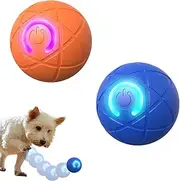 2PCS Duraspins Dog Ball,Alizure Ball for Dogs,Smart Jumping Balls Dog Toy,Interactive Dog Toys (Blue+Orange)