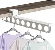 Clothes Hanger Rail - Draw-Rail Racks, Pull Out Clothes Rail | Adjustable Heavy Duty Steel Clothes Storage Hanger Rack Bar, Adjustable Wardrobe Rail Tube, Pull Out Closet Garment Valet Rod for Closet