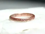 Copper Ring Stack-able Hammered Rings band Size 11.5 Promise Ring 3mm thick