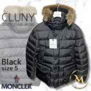 MONCLER Down jacket Men Size 2XL Cluny Coyote Fur Tg5 BlackBest Seller