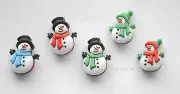 Jolly Snowmen Buttons / Buttons Galore Holiday Collection / Shank