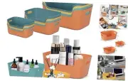 12 Pcs Multiple Colors Plastic Storage Bins, Small Plastic Baskets, Plastic