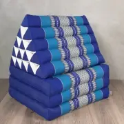 JUMBO 3 FOLDS Thai Triangle Cushion Triangular Pillow Foldout Daybed Mat Navy