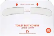 Disposable Toilet Seat Covers - Easily Flushable Paper Toilet Seat Cover 250 pcs