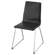 LILLÅNÄS chair, chrome-plated/Glose black