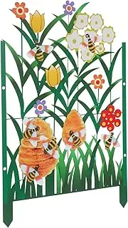Kisangel Iron Fence Border Dogs Rabbits Blocker Landscape Edging Border Easy DIY Fencing Netting