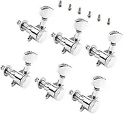 Vaguelly Professional 6l Guitar Tuning Keys Tuners Screws Set for Guitar Machine Head Chrome Guitar Tuning Pegs Easy Install