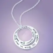 .925 STERLING SILVER Double Mobius Necklace | Wings Like Eagles | Isaiah 40:31