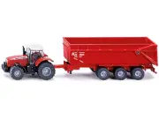 Massey Ferguson 8480 Dyna VT Tractor Red with Silver Top Red 1/87 (HO) Models