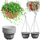 Plastic Octagonal Planter Holder Hook Reusable Hanging Flower Pot Basket Decor