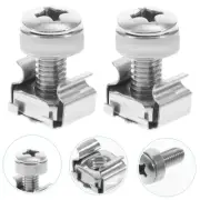 16 Sets Cabinet Screw Rack Nuts and Screws Mount Cage Server Mounting