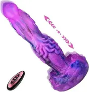 Thrusting Dildo Vibrator Sex Toys - Huge Monster Dildo with ith 7 Thrusting and 10 Vibration Mode, Thick Anal Dildos with Suction Cup, Big Knot Fantasy Dildo Adult Sex Toys & Games for Women Men
