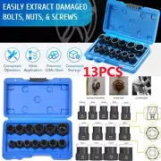 Impact Bolt & Nut Remover Set Nut Extractor Socket Bolt Remover Tool 13-Piece AU