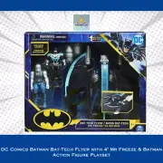 DC Batman Bat-Tech Flyer with 4" Batman & Mr. Freeze Action Figures - BRAND NEW