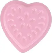 JAYIOLA 100pcs Eyelash Extension Glue Trays with Base Flower Lash Supplies Lash Droplet Trays for Girls Home Use Women, dark pink