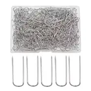 100pcs U Shaped Sewing Pins Stainless Steel U-pins Fork Pins Sewing U Pins Do...