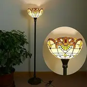 Contemporary Floor Lamp American Retro Living Room Bedroom Villa Hotel Colour Glass Decorate Floor Lamp (D)