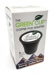 Brioni's The Green Cup Coffee Pod Adapter 2 Pack For Keurig Machine Reusable New