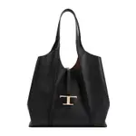 [Tod`S] Tod`S-Black Grained Leather T Timeless Bag-Donna OS OS