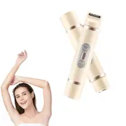 Double-Head Hair Trimmer 2-in-1 Lady Shaver Electric Bikini Trimmer Electric Razors-Beige