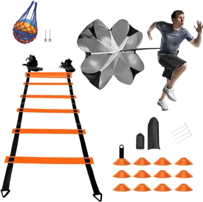 26PCS Agility Training Equipment Kit, Football Training Equipment, Speed Trainin