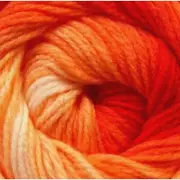 Peachy Zest Cream DK Yarn - 100g Light Oranges, Orange-Red to Pale Peachy-Orange