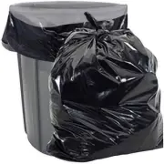 33 Gallon Trash Bags - 2.0 MIL (Eq) Black Heavy Duty Trash Can Liners - 33" X 39