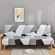 ele ELEOPTION Armless Sofa Bed Cover Stretch Slipcover Folding Sofa Couch Large Futon Covers Full Size Furniture Protector