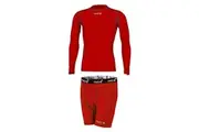 Mitre Neutron Base Layer Compression Shorts Top Kids Size MY Age 8-10y Scarlet