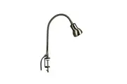 Scope Adjustable Goose-neck Clamp Table Lamp Antique Brass