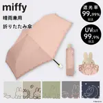 日本正版 MIFFY 米飛兔 刺繡遮陽傘 大頭造型握把 雨傘 米菲 米菲兔 晴雨兩用 遮光傘 刺繡雨傘