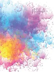 Blue Orange Red Purple Yellow Mauve Watercolour Notebook: 120 Pages
