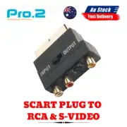 SCART PLUG TO RCA & S-VIDEO SOCKETS - SCART VIDEO ADAPTOR PRO 2