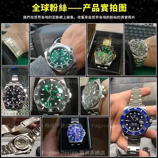 Pagani Design 原裝43mm 自動機械手錶男士精工NH35綠水鬼發光塗層10Bar防水男士手錶PD-1639