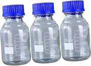 MAGICLULU 3Pcs Glass Bottles Chemical Sample Containers with Excellent Sealing for Laboratories and Break Resistant Design for Various Packaging