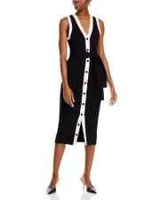 Toccin Victoria Button Front Midi Dress