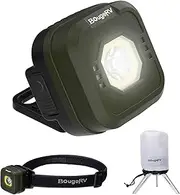 BougeRV Head Torch Flashlight, Lumen Ultra-Light Bright LED Rechargeable Headlight with White Red Light, Waterproof Head Lamp, 5 Modes for Outdoor Camping Running Hiking Fishing