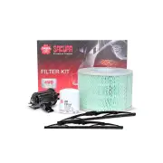 Sakura Front Wiper Blades & Filter Service Kit for Toyota Landcruiser FZJ75RP