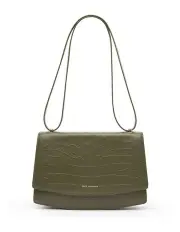 [David Lawrence] Hadley Textured Leather Bag in Olive