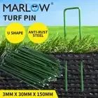 Marlow 100PCS Synthetic Artificial Grass Pins Turf Pin U Fastening Lawn Weed Mat
