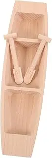 Ciieeo 1 Set Wooden Boat Model Decor with Paddle Paintable Craft Fishing Boat Ornament for Home Office Table Decoration