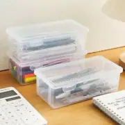 1Pcs Large Capacity Plastic Pencil Box With Buckled Storage Box Pencil Case