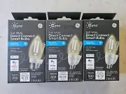 3 Pack - GE Cync LED WiFi Smart Bulbs - 93130197 Medium Base, Warm White, 6W